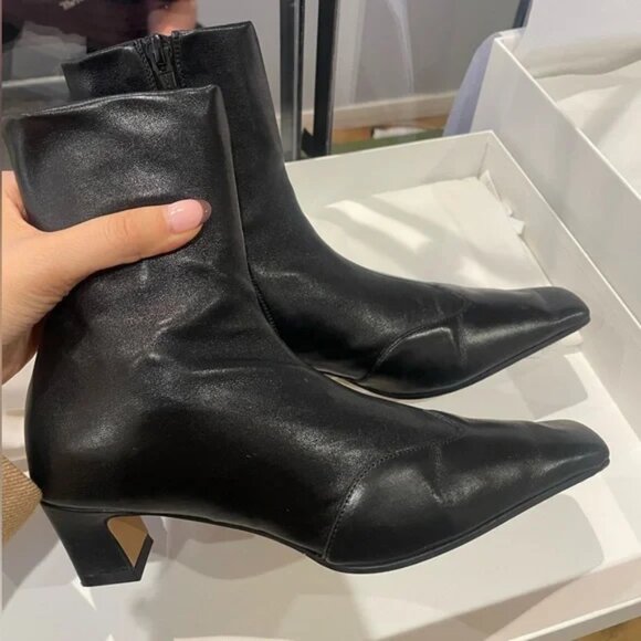 KHAITE Shoes - Khaite Black Nevada Bootie 36.5